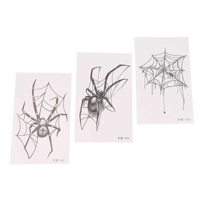 Herbal Tattoo Stickers Spider Web Temporary Tattoos Persistent Punk Cobweb Fake Tattoos Cheap Products Festival Artists Tattoo Stickers W241109