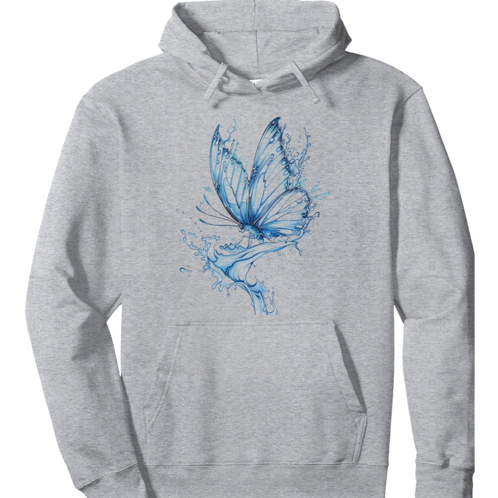 Hoodie for Mens Womens Butterfly Water Splash Nature Lover Insect Gift Pullover Hoodie Graphic Hoodies sweatshirt nice