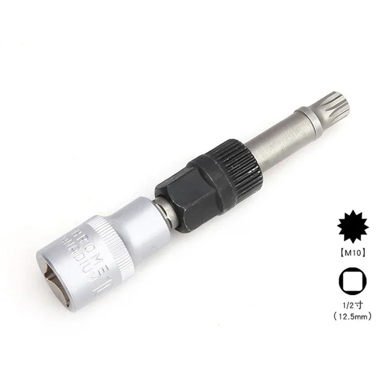 M10 Alternator Pulley Socket Drill 2025 Bit with 33 Teeth Tool Alternator Pulley Center new Bolt Remover Socket Wrench Repair Tool