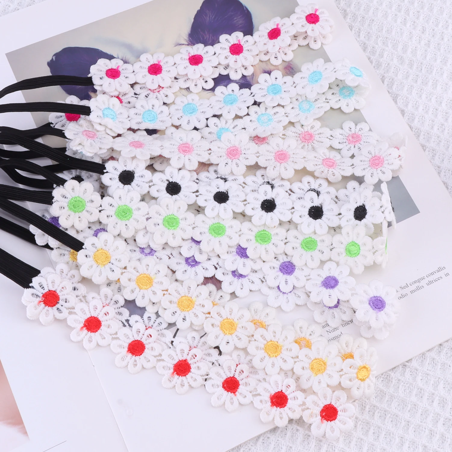 Flower Headband Daisy Girls Suower Crown Hair Wreath Bohemian ddmysmile Floral Soft Hair Bands Wedding Festivals Party Smile