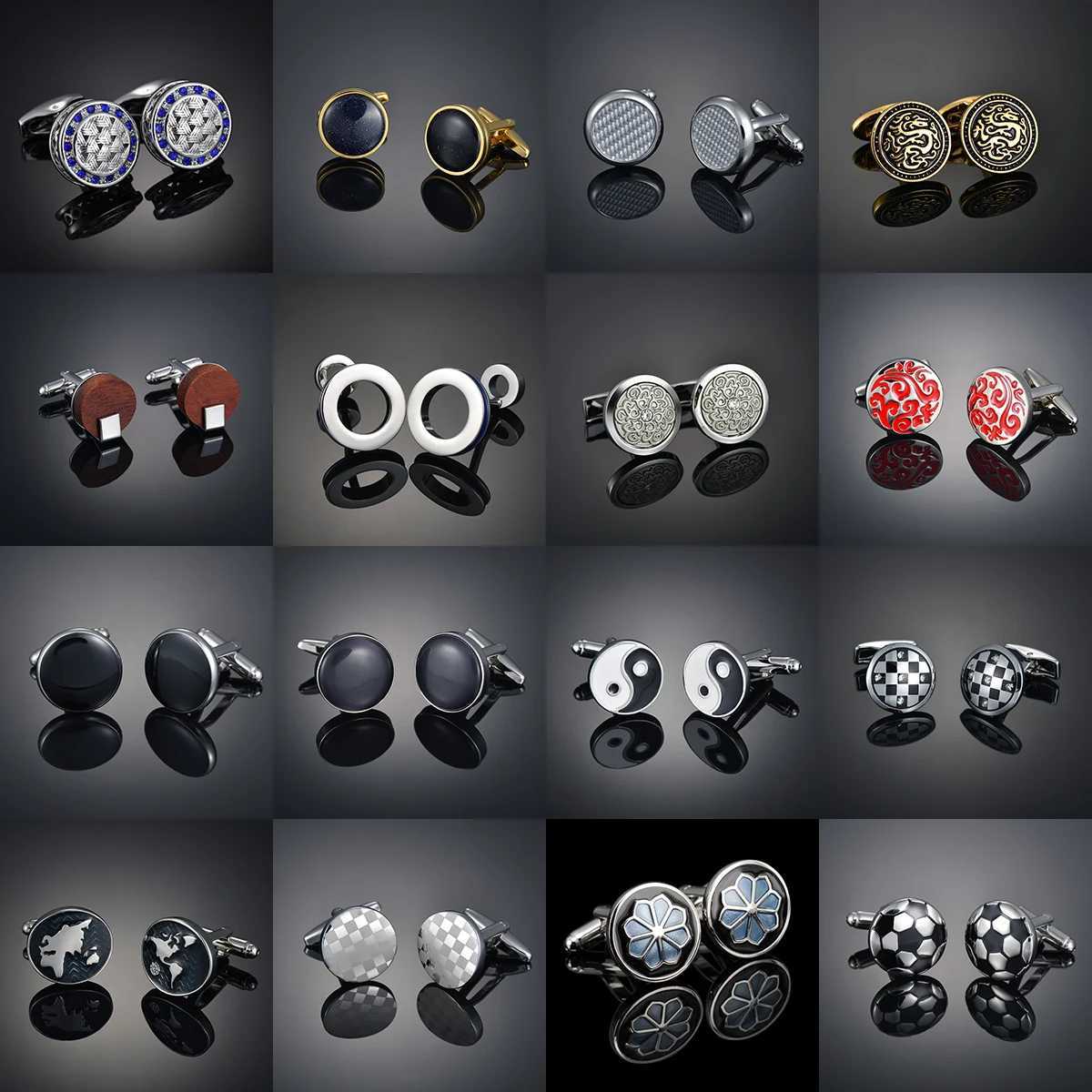 Luxury shirt cufflinks mens shirt cuffs nails French round buttons custom wedding dress bridal suite W241109
