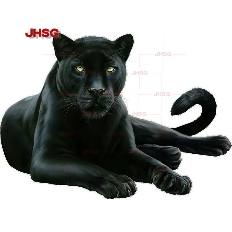 Mysterious Sticker JHSG Car Black Panther Beast Personality Self-Adhesive Paper Suitable for Various Vehicles Home Decor PVC smile
