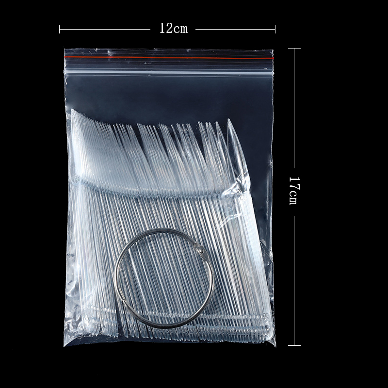 Tips False 40pcs Nail Gel Polish Practice Card Display Long Stiletto Sharp Showing Stick Chart Palette Buckle Ring Manicure Tool smile