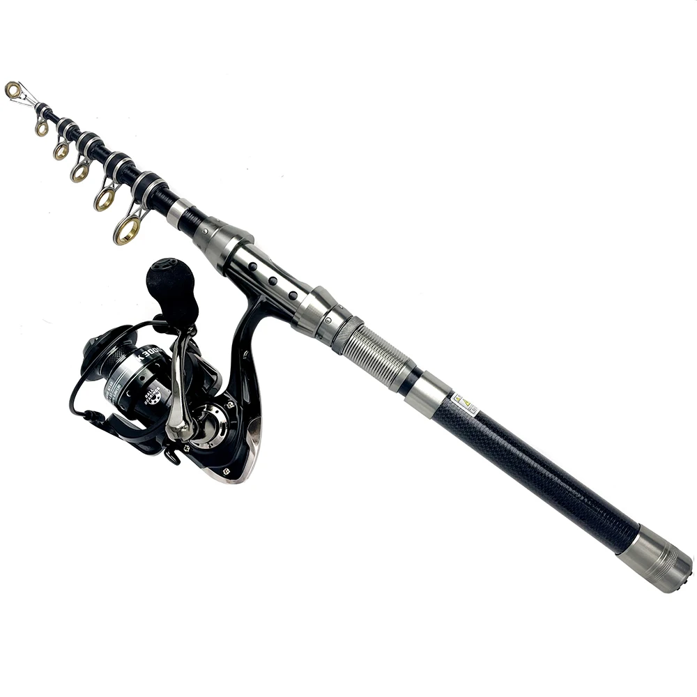 Spinning GHOTDA Fishing Professional Rod And Reel Combo 1.5M 1.8M ddmysmile 2.1M 2.4M Telescopic Pole Spinning Reels Kit For Beginner Smile