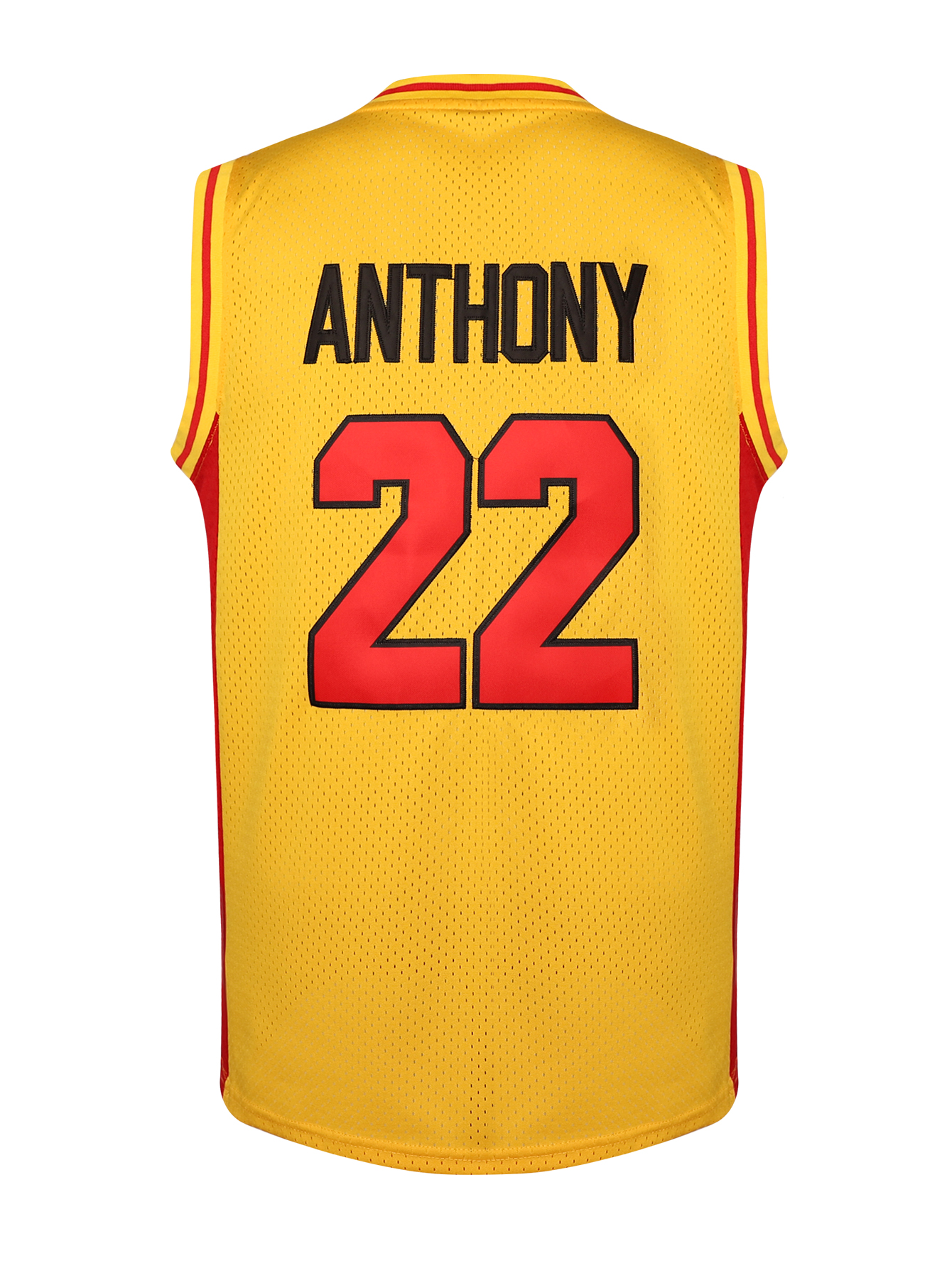 Men's OAK HILL #22 Yellow Basketball Jersey - Breathable Polyester, V-Neck, Embroidered Lettering for Training & Casual Wear Free shipping