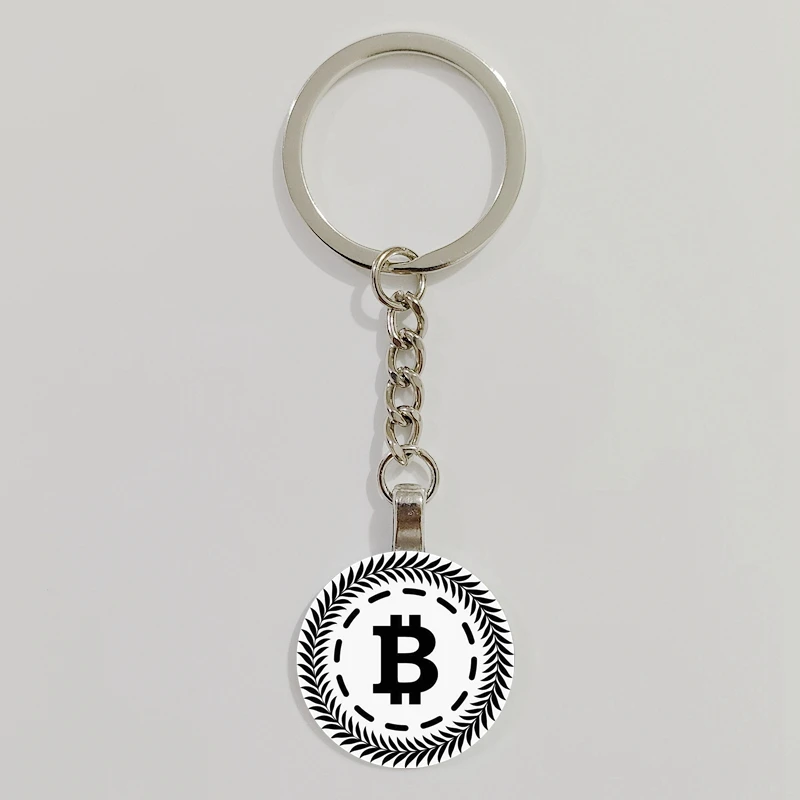 Bitcoin New Keychain Hot Alloy Key Ring Holder Car Bag Key Chain Women And Men ddmysmile Jewelry Gift Smile