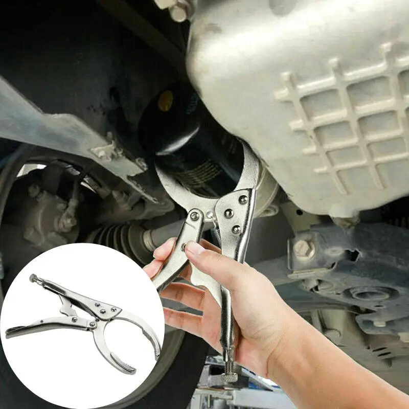 Adjustable Filter Chromeplate Oil Wrench 50mm-100mm Automotive oil Filter Extractor Locking Pliers Manual Wrench Removal Tools smile