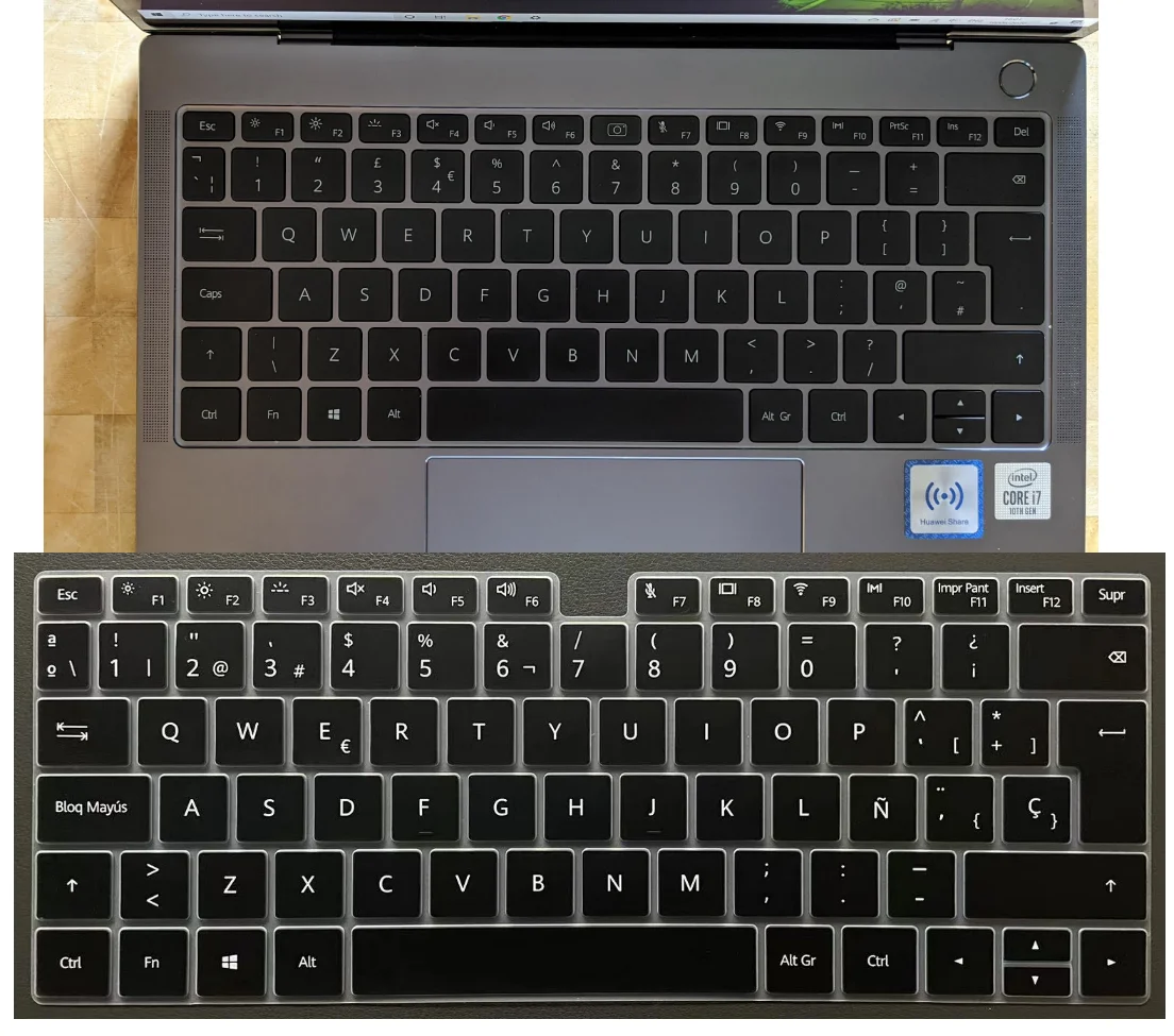 Spanish EURO Russian US Laptop 2025 Keyboard Cover Skin for Huawei Matebook X Pro 14.2 new inch 2023 2022 / Huawei MateBook 14 inch 2021