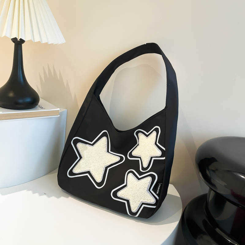 Underarm Bag Canvas Bag Star Shoulder 2024 New Popular Bags Handbags Women Commuting School Wallets