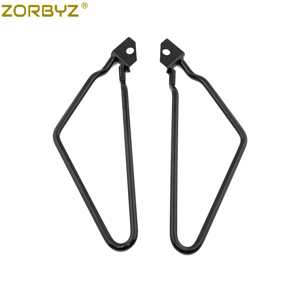 ZORBYZ Motorcycle Saddle Bag Saddlebags Luggage Bag Tool Side Bag & Support Bars Mount Bracket For Aprilia Mondial HPS 125 300
