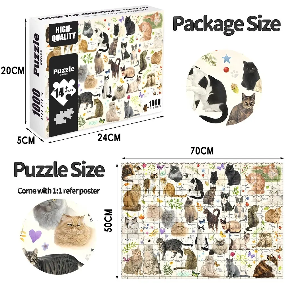 1000 Pieces CAT EMPIRE new 2025 Jigsaw Puzzle