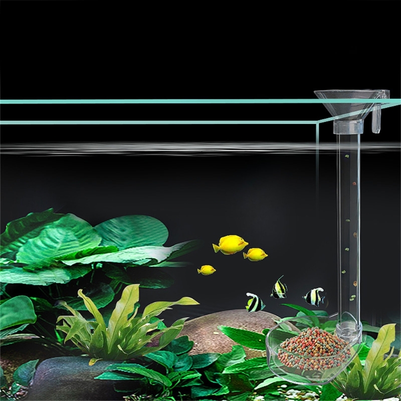 FishTank Feeding Tube Transparent Acrylic Preventing Scattering