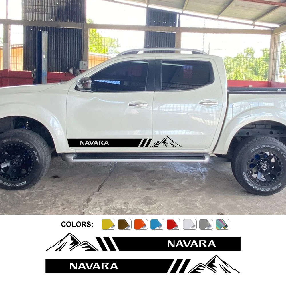 Stickers For Nissan Pickup Navara NP300 SR Truck Body Graphics Mountain Styling Decor Cover Car Decals Auto Tuning Accessories smile