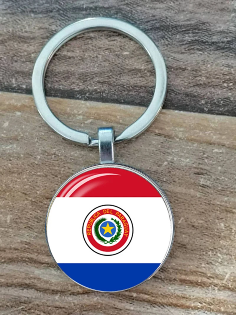 National South Flag American Keychain Brazil Chile Argentina Peru Colombia National Flag Metal Keychain Tourism National Souveni smile