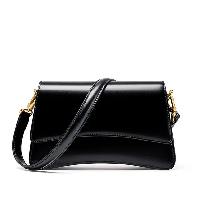 Underarm Cowhide Genuine Leather Handbags Women Vintage Shoulder Bag Female Bags Womens High Quality Zipper Style Check BagVoyage