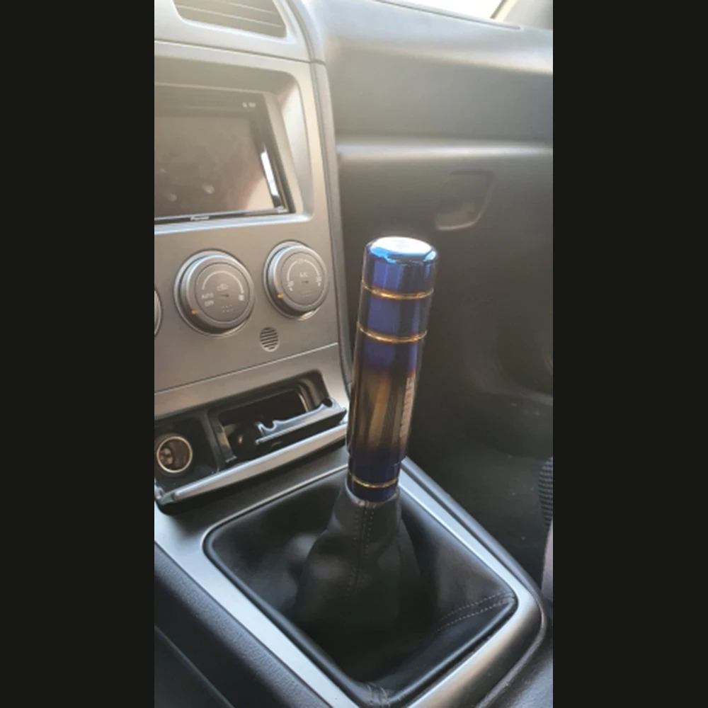 Universal BRIDE JDM Style Car Burnt Blue Burned Blue 13cm Aluminum Gear Shift Knob Shifter Lever Head smile