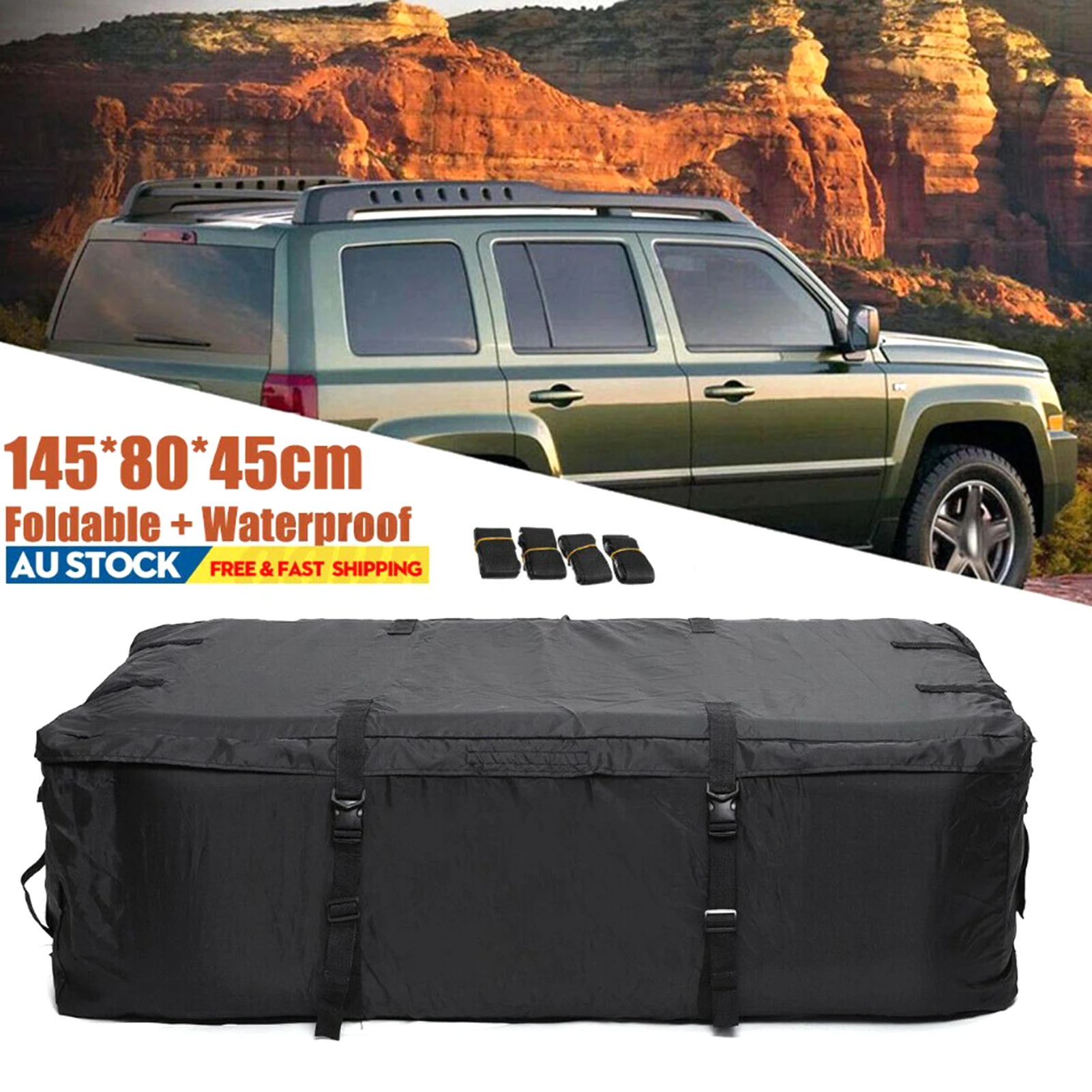 Waterproof Car Roof Luggage Soft Box | Rooftop Cargo Carrier Bag With High Stability For All Vehicles With/Without Rack