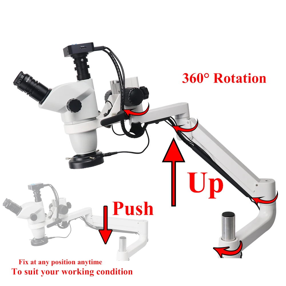 Dental Equipment Microscope with Camera Continuous Z oom Clamp On Dental Chair Dental Equipment Chair Unit