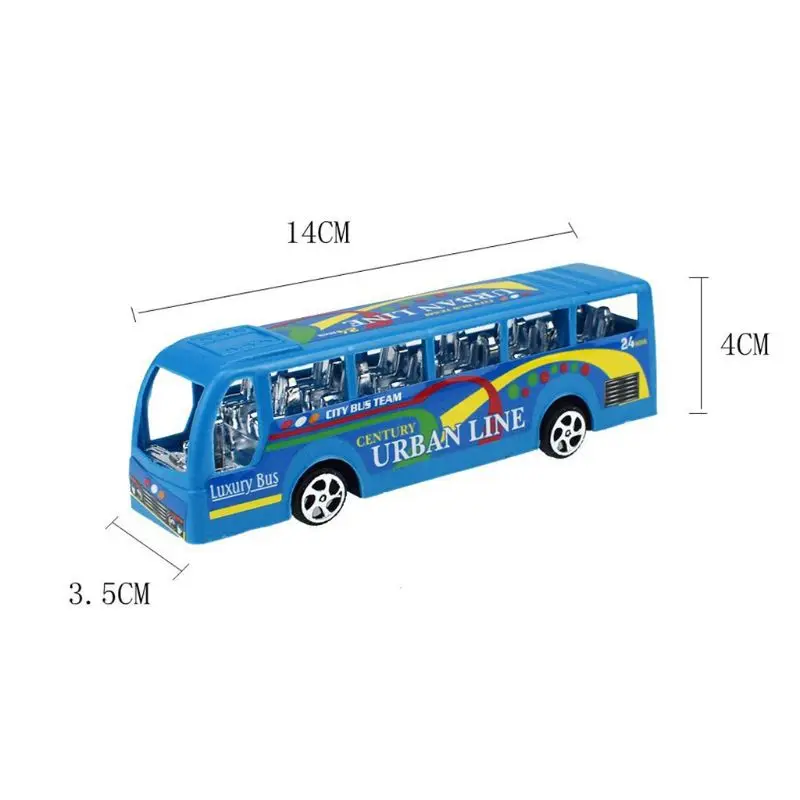 1PC Baby Diecast City Bus Toy 14cm/5.5Inch Mini Car Vehicle Model Gift for Boys Girls Kids Learning Educational Toy Random Style