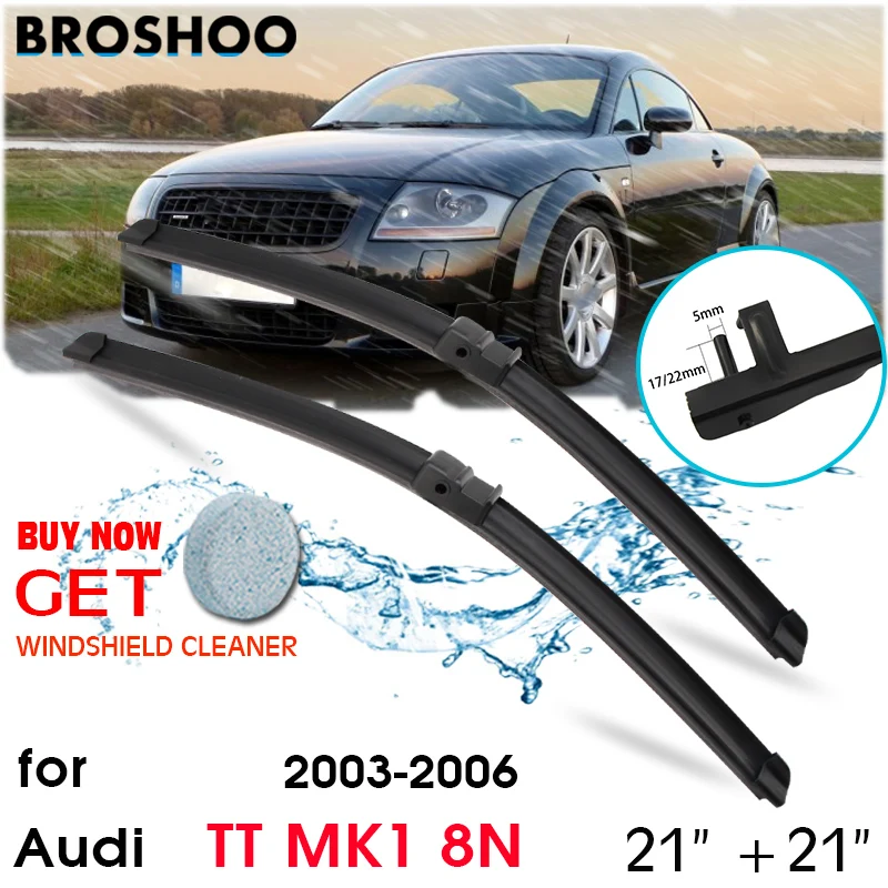 Wiper Blade Front Car Window Windscreen Windshield Wipers Blades ddmysmile Auto Accessories For Audi TT 1 8N 21"+21" 2003-2006 Smile 21"