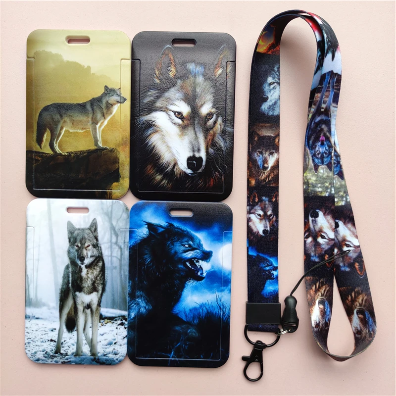 Woes Pattern Animal Lanyard ID Badge Card Holder new Office Worker Cardholder Cover Credit Card Case 2025 Card Protector Christmas Gift