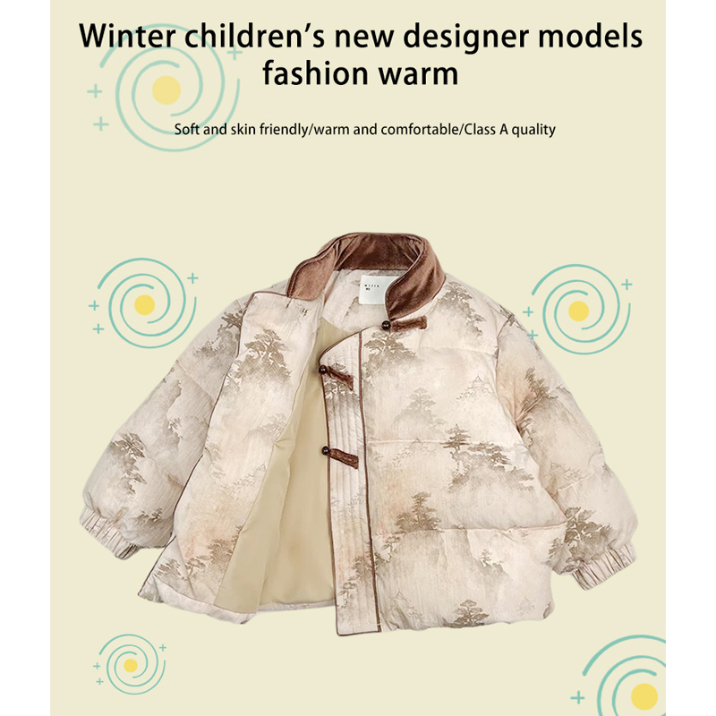 Winter children's new designer models of fashion warm thickened hanfu down jacket to pay homage to the New Year's Eve jacket tops