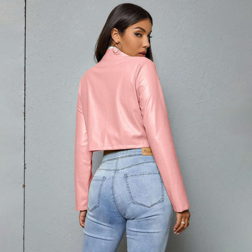 shanshi leather jacket women new autumn winter short PU for women fashionable slim fit and slimming temperament leather jacket