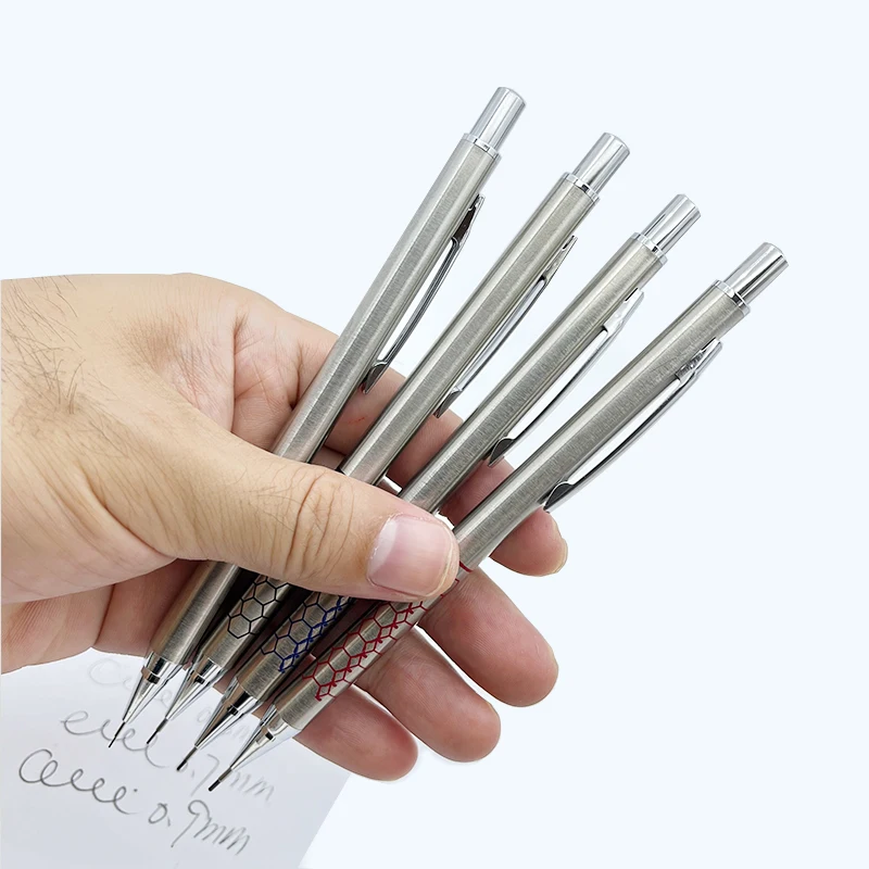 Metal Mechanical Pencils Set with Lead Refills Drafting Automatic Pencil 0.3, 0.5, 0.7, 0.9, 1.3, 2.0mm 2B HB For Art Supplie