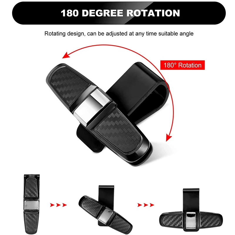 Car Glasses Case Holder Auto Sun Visor Glasses Sunglasses Organizer Clip Card Holder Eyeglasses Car Accessories Interior