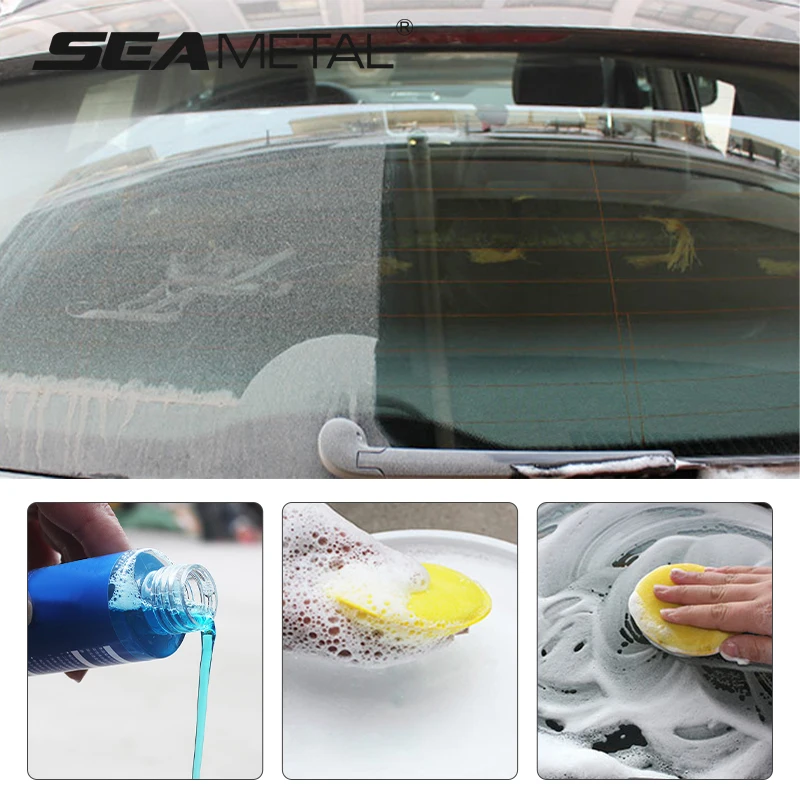 SEAMETAL 100ml Concentrated Car Wash Liquid Multifunctional Car Cleaning Shampoo Soap Foam Towel Kits for Car Wash Accessories