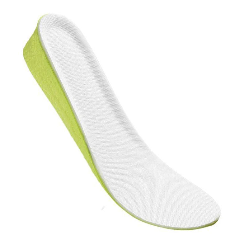 Invisible 1.5-3.5cm Increase Height Insoles Green Memory Foam Shoes Sole Pad Breathable Comfortable For Men Women Feet Care smile