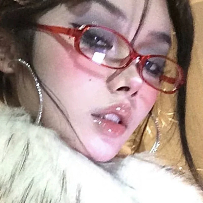 af Green Square Frame Glasses Red Women Y K Retro Anti blue Light Eyeglasses Haruku Reading Computer Spectacle Eyewears Goggles