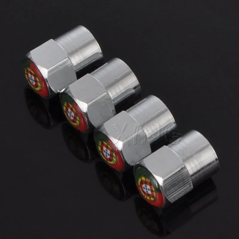 4pcs/set Portugal Car Tire Valve Cap Universal Wheel Valve Stems Caps Tyre Airtight Cover For Mercedes BMW Ford Opel Renault