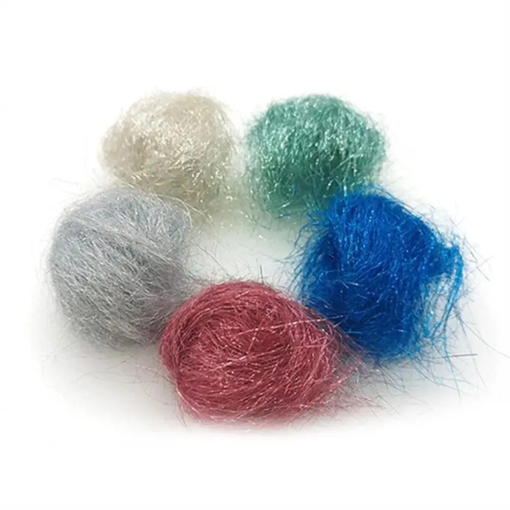 Dubbing 1Bag 3.8cm Ice Synthetic Fibers Baitfish Streamer Flash Thin Ice Wing Salterwater Fly Tying Material smile