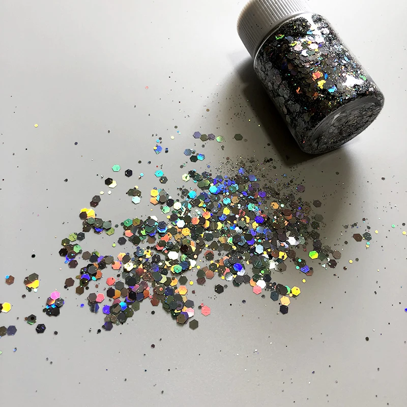 Shape Eye Sequins Geometric Face Body Lip Sequins ddmysmile Glitter Powder Eye Shadow For Special Effects Stage Makeup Smile