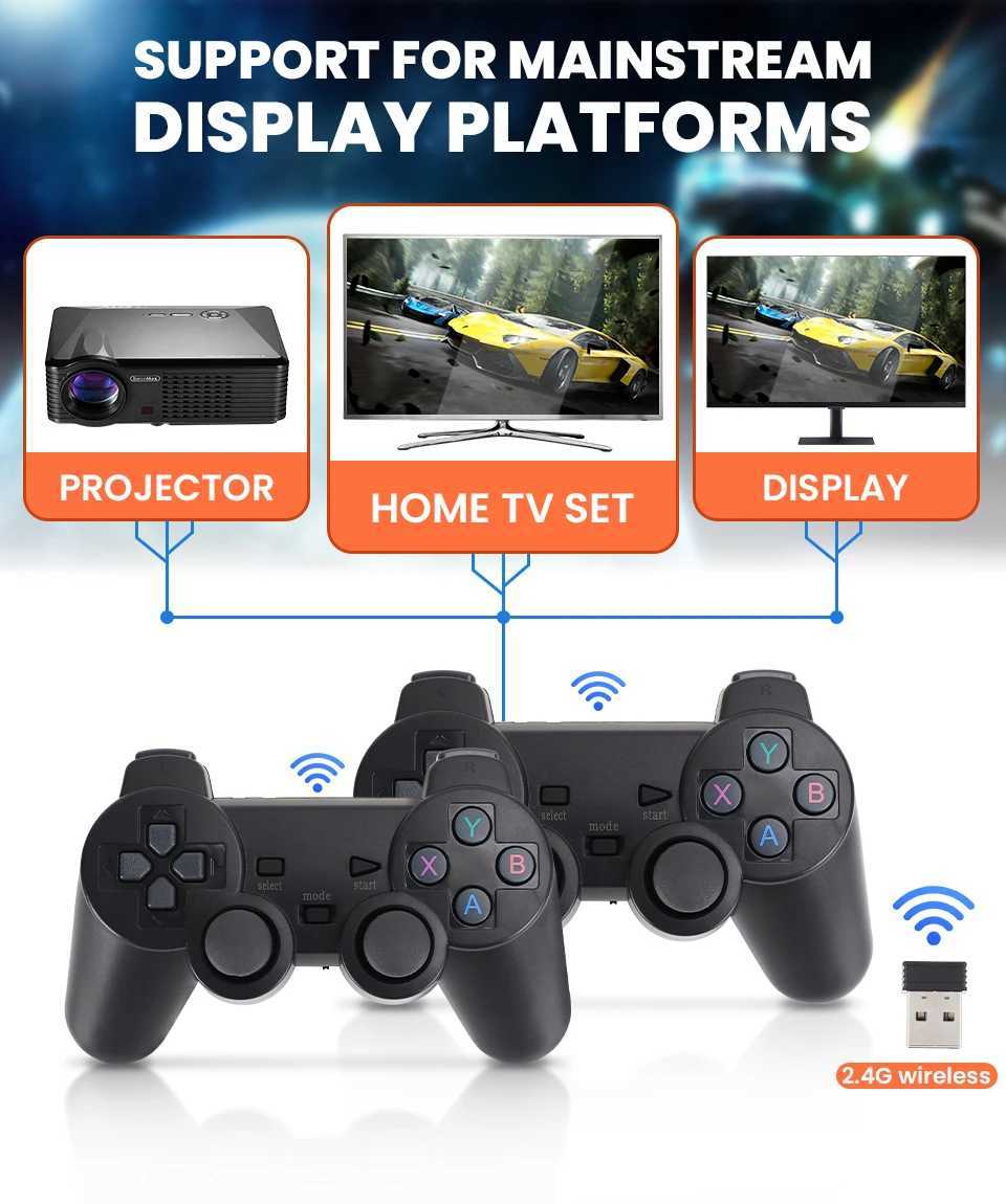 X2 Plus 64G 50000 Game GD10 Pro 4K Game Stick 3D HD Retro Video Game Console Wireless Controller TV 50 Emator for PS1/N64/DC Y241109