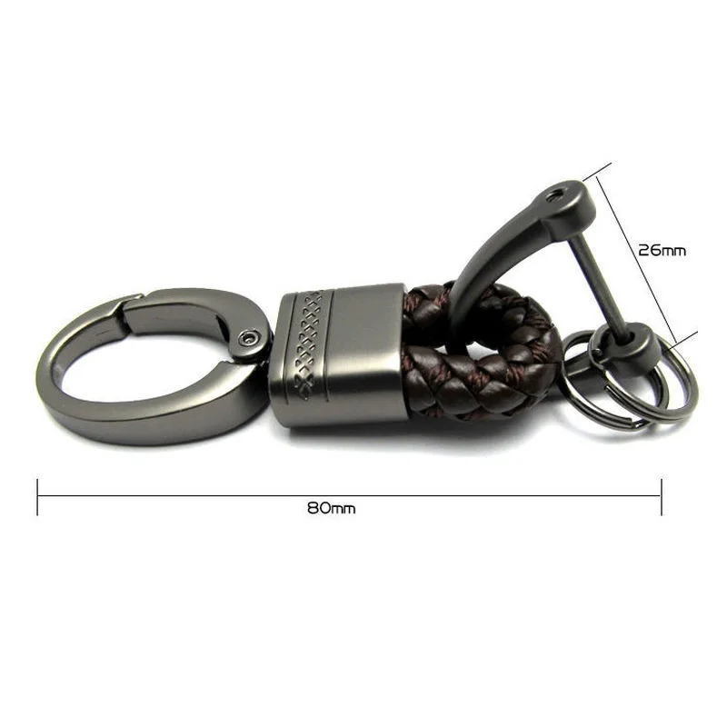 Rope Car Keychain Braided Anti-Lost Auto Vehicle Key Chain Clips Pendant Split Rings Phone Number Card Keyring Car Accessories smile