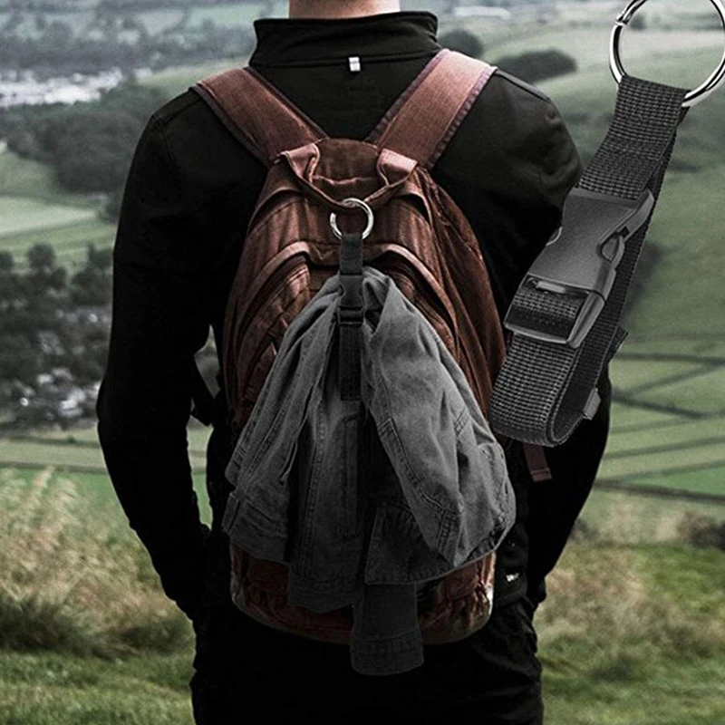 Lage Portable Anti-theft Black Straps Suitcase Belts Holder Gripper Add Bag Handbag Clip Use To Carry smile