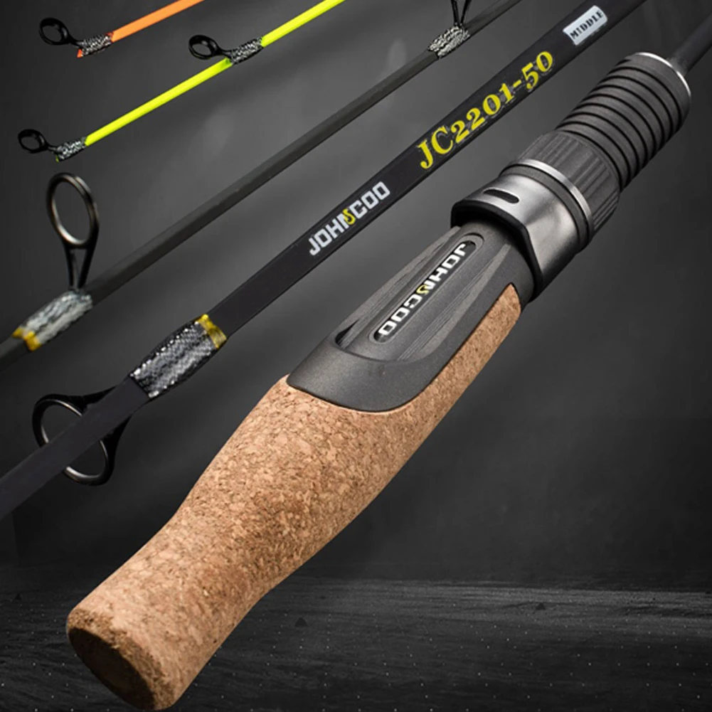 Ul/Ml/M Winter Fishing Rod Soft Tip 50Cm Ice Fishing Rod With Flat Tip High Quality Fiber Glass Tip With Cork Handle 2-Section smile