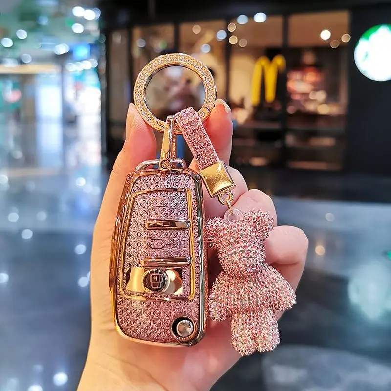 Case TPU Car Key Cover Shell Fob For Audi A1 A3 ddmysmile A4 A5 A6 Q2 Q3 Q5 Q7 Q8 Sq5 C7 A7 S3 S7 S8 R8 8P TT Rs3 Rs6 Holder Accessories Smile