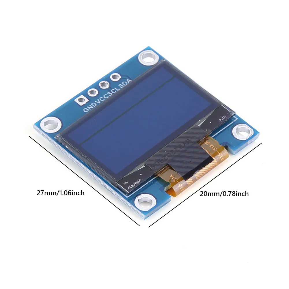 0.96inch Serial Port Screen Module 4pin IIC 3.3-5V SSD1315 Drive OLED LCD LED Display Module 128x64 for Arduino/Raspberry Pi/BBC