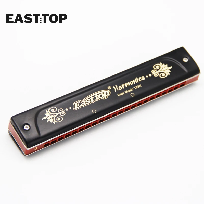 EASTTOP 22 Holes Tremolo Harmonica Key Of C Tremolo Mouth Organ Harmonica With Case For Adults Student Professional Players T22k