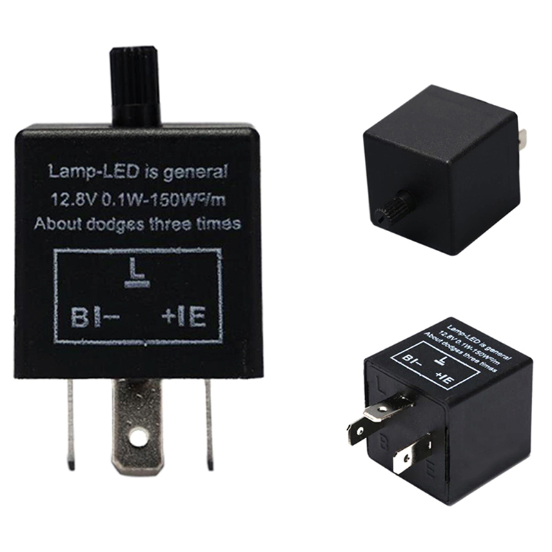 12V 3-Pins CF13/CF14 Adjustable Frequency LED Flasher Relay Motorcycle Turn Signal Indicator Motorbike Fix Blinker Indicator 6905d