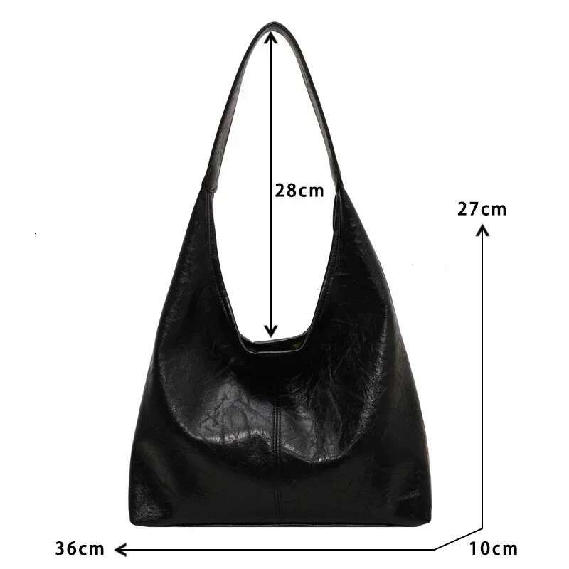 Soft PU Leather Shoulder for Women Wedding Totes All-match Commuter Underarm Bag Bolso Mujer Fashion Large Capacity Handbag