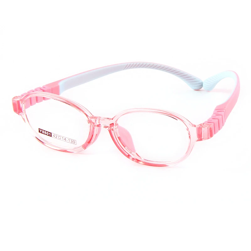 Cute Oval Optical Kids Glasses 2~5 Year-old Girl Myopia Eyewear Frame Soft Flexible Silicone Amblyopia Eyeglasses Spectacles