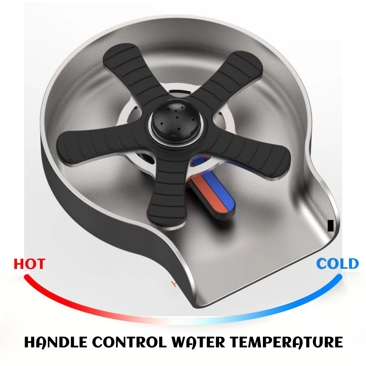 New glass washer home cup cleaning cup washing machine bar cup wash machine stainless steel cup winder hot and cold water silver cup washer