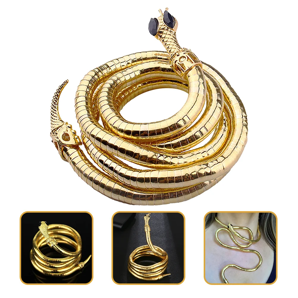 Bracelet Accessory Snake Womengle Punk Jewelry Aesthetic Minimalist Cuff Choker Necklace Wrap Egyptian Costume Arm smile