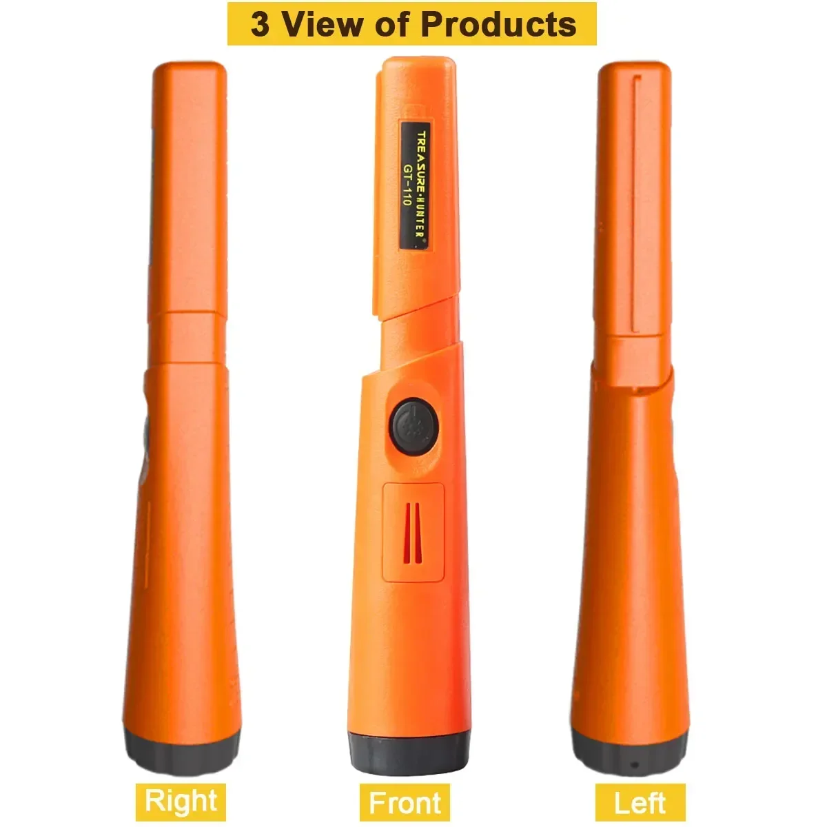 Treasure Hunter GT110 Handheld Pinpointing Metal Detector Pinpointer Pointer Probe Anti-scratch Metal Waterproof 360 Degree Scan