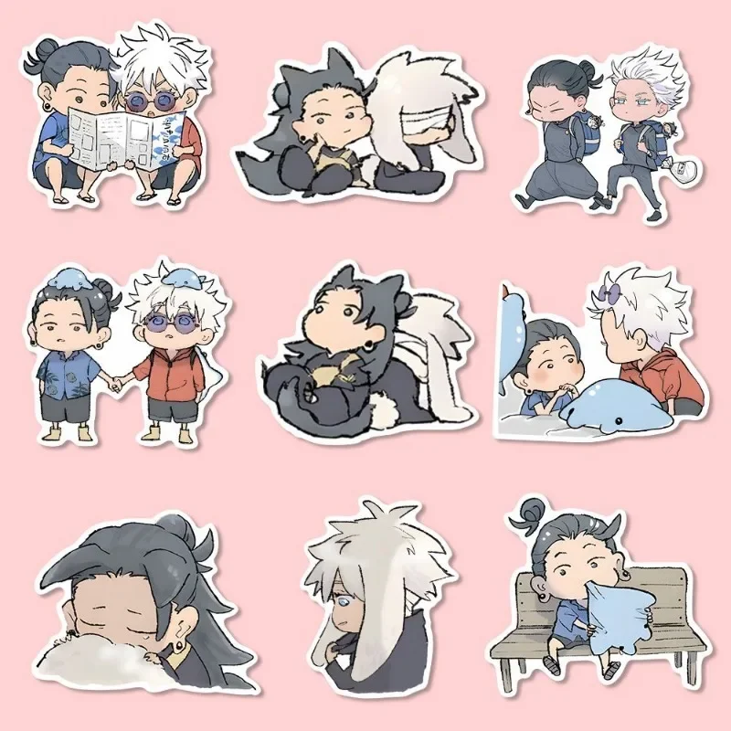 Satoru Sticker Anime Gojo Waterproof Sticker Cute Stationery Kujo Jotaro Children School Supplies ddmysmile Getou Suguru Zhoushuhuizhan Smile