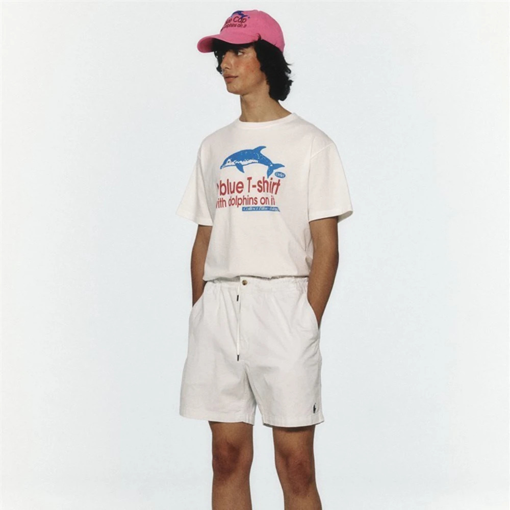 Fashionable American Retro Cute Print Graphic T shirt Summer street Y2K Personalized Harajuku Hip White Letter Oversized 240402